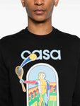 Casablanca Le Jeu Coloure Printed Sweatshirt in Black