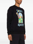 Casablanca Le Jeu Coloure Printed Sweatshirt in Black