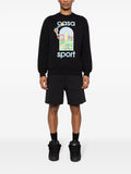 Casablanca Le Jeu Coloure Printed Sweatshirt in Black