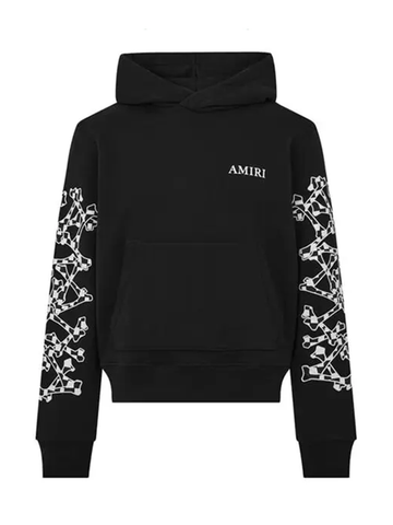 Amiri Checkered Bones Hoodie in Black