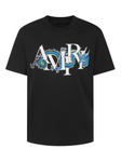 Amiri Lunar New Year Blue Dragon Printed T-Shirt in Black