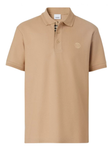 Burberry Branded Eddie Circle Logo Polo Shirt in Beige