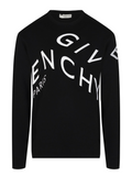 Givenchy Refracted Embroidered Logo Sweatshirt in Black