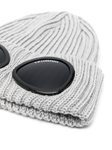 C.P. Company Goggle Knit Hat in Light Grey