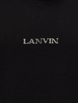 Lanvin Paris Loose Fit Logo Hoodie in Black