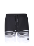 Dolce & Gabbana Stripped Drawstring Swim Shorts in Black/White