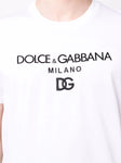 Dolce & Gabbana Cotton T-shirt with DG Embroidery and Patch White