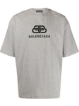 Balenciaga BB Logo Printed T-Shirt in Grey