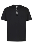 Balmain Back Logo Printed Oversized T-Shirt in Black