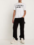 Amiri MA Bar Applique Logo T-Shirt in White