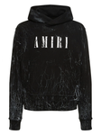 Amiri Cracked Dye Core Logo Hoodie in Black