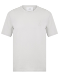 Ami Paris De Coeur Motif Embossed Logo T-Shirt in White