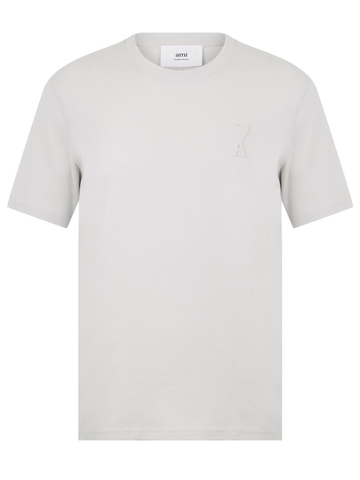 Ami Paris De Coeur Motif Embossed Logo T-Shirt in White