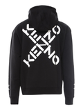 Kenzo Triple X Logo Printed Hoodie in Black