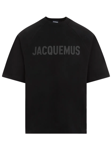 Jacquemus Le Typo Logo Printed T-Shirt in Black