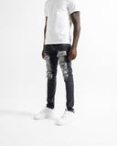 Magiri Nanterre Distressed Ripped Jeans in Grey