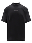 Balenciaga Reflective Logo Printed T-Shirt in Black