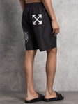 Off-White Exact Opposite Surfer Printed Swim Shorts in Black