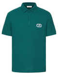 Valentino VLOGO Signature Patch Polo in Green