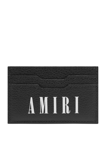 Amiri Large Logo Leather Card Holder in Black