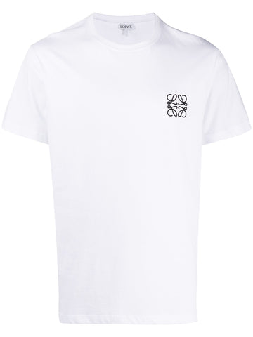 Loewe Anagram Embroidered Logo T-Shirt in White