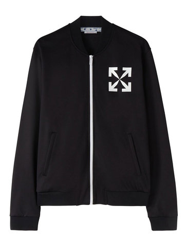 Off-White Single Arrow Logo Slim Track Jacket in Black