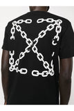 Off-White Chain Arrow Logo Printed T-Shirt in Black