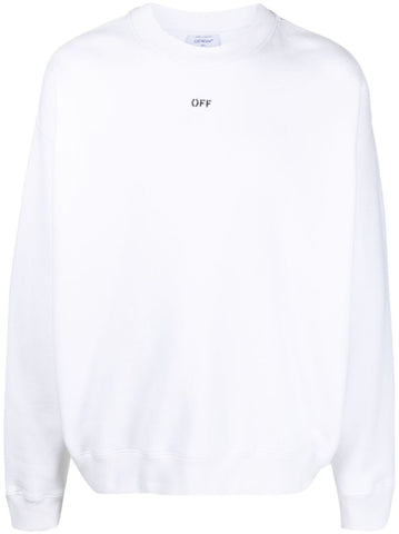 Off-White Off Stamp Logo Printed Sweatshirt in White