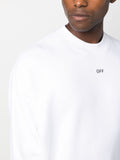 Off-White Off Stamp Logo Printed Sweatshirt in White