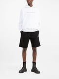 Off-White Diag Helvetica Sweat Shorts in Black