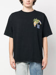 Rhude Moonlight Tropics Logo Print T-Shirt in Black