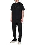 Fendi Embroidered FF Fendi Logo T-Shirt in Black