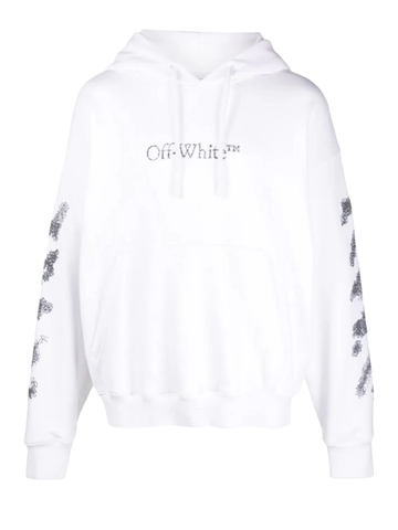 Off-White Diag Bit Book Skate Hoodie in White