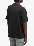 Amiri Black Staggered Logo Print T-Shirt in Black