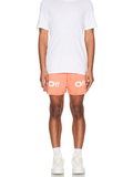 Off-White Bounce Off Sunset Swimshorts in Orange