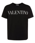 Valentino Black Logo Print Cotton Jersey T-shirt