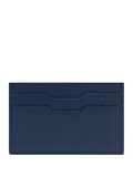 Amiri Large Logo Leather Card Holder in Navy