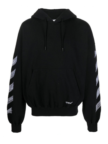 Off-White Scribble Diag Logo Boxy Fit Hoodie in Black