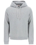 Valentino Embossed Logo Hoodie in Grey